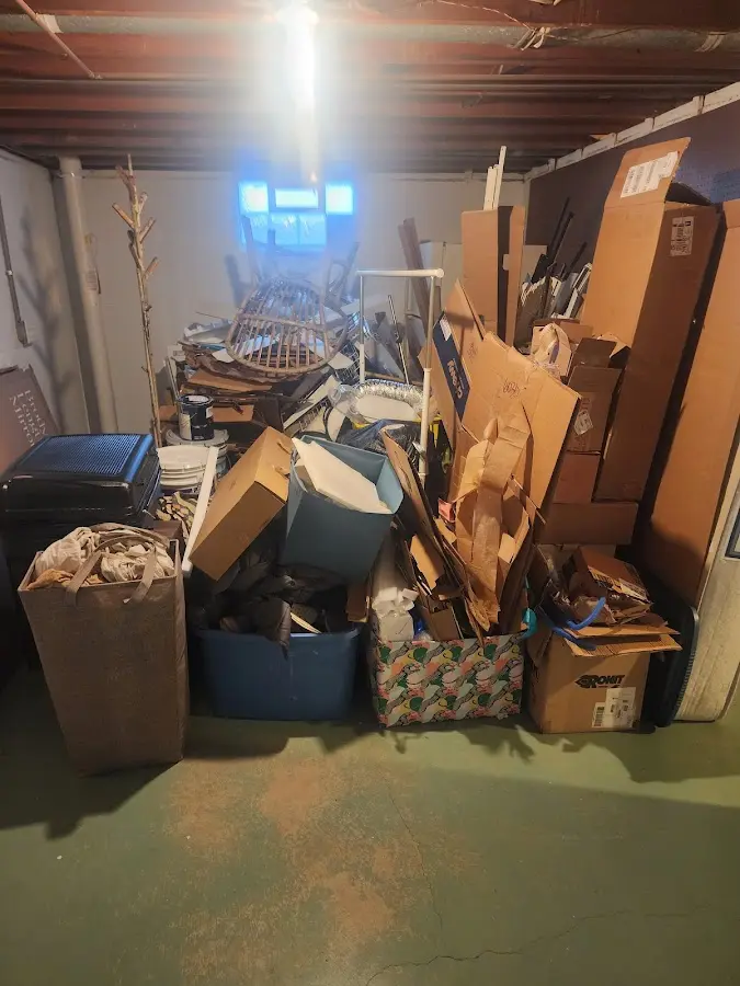 Roll-off dumpster container at job site for Concrete Dumpster Rental in Mount Carmel